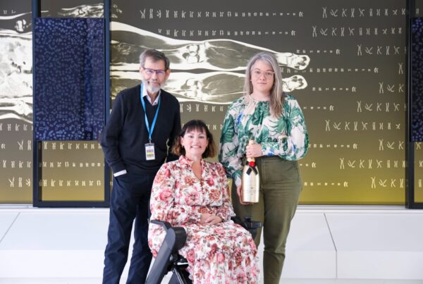 L-r Prof Nigel Laing AO, Emma Weatherley, Associate Professor Gina Ravenscroft